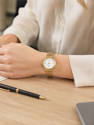 Seiko SUR412P1 ladies' watch — worn on the wrist